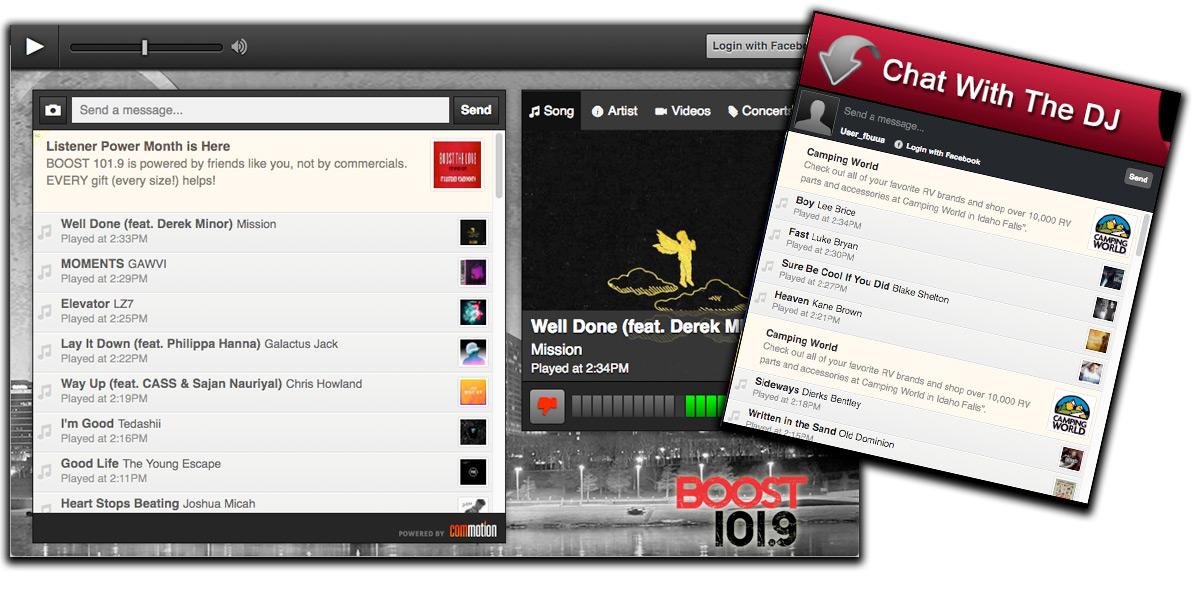 Screenshot of Commotion Web Widgets